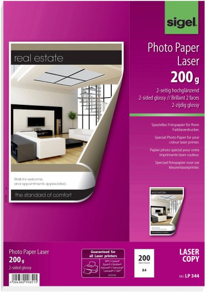 SIGEL  Lp344 Papier Photo Laser/Copieur, A4, 200 G, 200 Feuilles