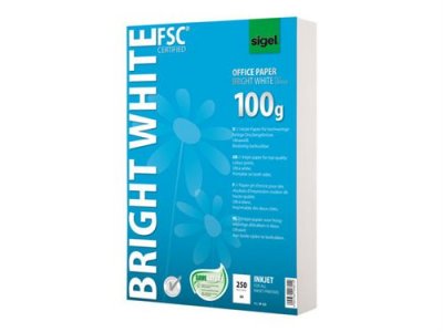 SIGEL  papier jet d'encre 'Bright White', format A4, 100 g/m2 - Lot de 2