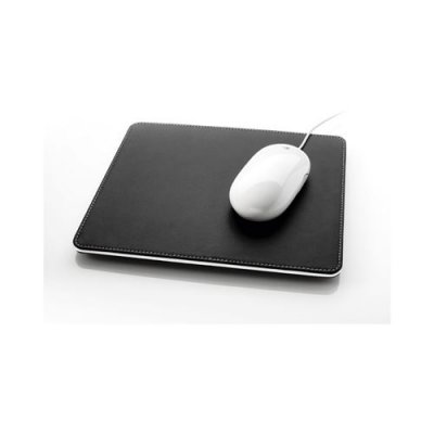 SIGEL  Sa105 Tapis de Souris Eyestyle, Cuir Synth&eacute;tique, Noir/Blanc