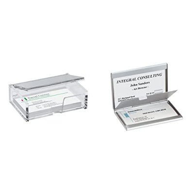 SIGEL  Va112 Porte-Cartes de Visite, pour 80 Cartes Format 9 X 5,8 cm, en Acrylique Transparent