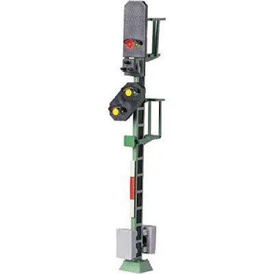 VIESSMANN MODELLTECHNIK Signal lumineux de block de la Deutsche Bahn (chemins de fer allemands) avec signal dannonce, 6 LED