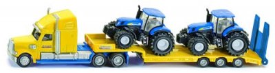 SIKU  remorque avec New Holland tracteurs jaune / bleu (1805)