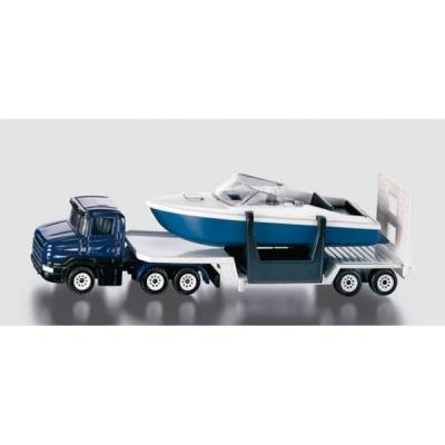 SIKU  V&eacute;hicule Surbaiss&eacute; avec Bateau