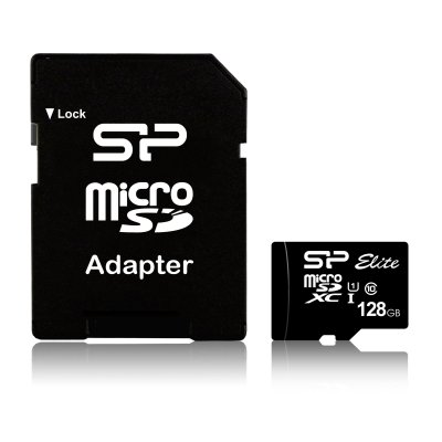 SILICON POWER  Elite - Carte m&eacute;moire flash - 128 Go - UHS-I U1 / Class10 - microSDXC UHS-I 