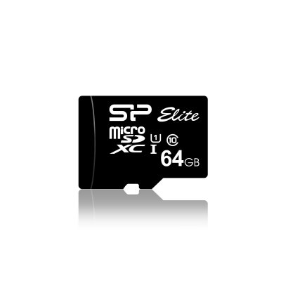 SILICON POWER  Elite Uhs-i 64gb Micro Sdxc Memory Card Noir