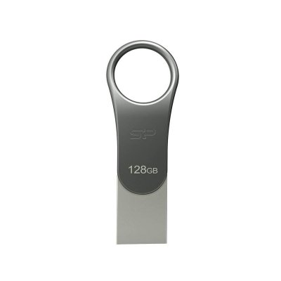 SILICON POWER  Mobile C80 Cl&eacute; USB 128 Go USB 3.0 - USB type C titane