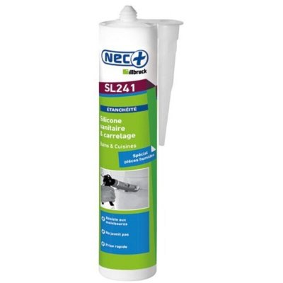GENERIQUE Silicone PU ILLBRUCK sanitaire et carrelage - blanc - 310ml SL241