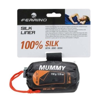 FERRINO Silk  liner mummy drap housse utraleggero soie, blanc