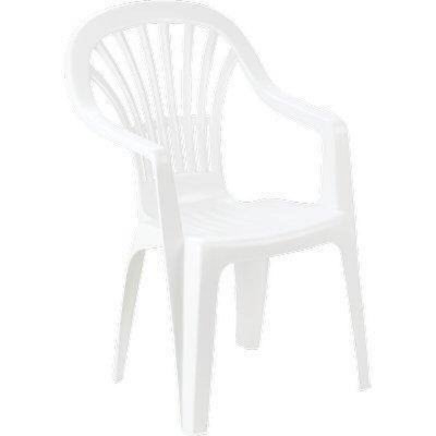 IPAE PROGARDEN Silla Resina Monoblock Respaldo Alto Blanco Zena