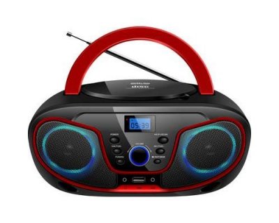 SILVA SCHNEIDER  MPC 19.4 USB Radio-lecteur CD FM AUX, CD, USB noir, rouge