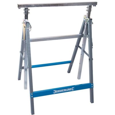 SILVERLINE  226168 Tr&eacute;teau usage intensif 150 kg Hauteur r&eacute;glable