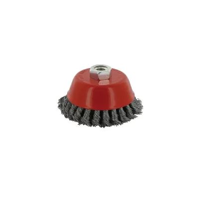 SILVERLINE  763567 Brosse &agrave; fils m&eacute;talliques nou&eacute;s 2 rangs 100 mm