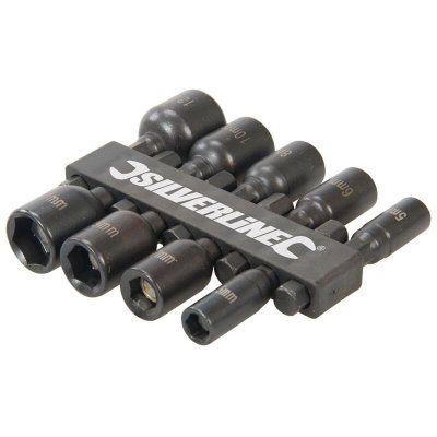 SILVERLINE  855189 embouts de vissage d'&eacute;crous magn&eacute;tiques 9 pi&egrave;ces