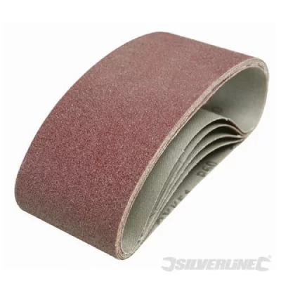 SILVERLINE  901495 5 bandes abrasives 75 x 457 mm Grain 120