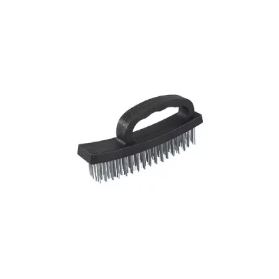 GENERIQUE Silverline - brosse m&eacute;tallique &agrave; poign&eacute;e en d 4 rangs 250554