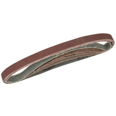 SILVERLINE  - Lot de 5 bandes abrasives 13 x 457 mm - Grains assortis