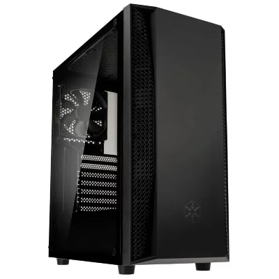 SILVERSTONE  Fara B1 Midi-Tower, Tempered Glass - Schwarz