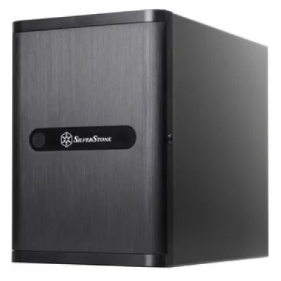 SILVERSTONE  SST-DS380 - Stockage de bo&icirc;tiers Mini-ITX avec porte, noir