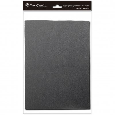 SILVERSTONE  SST-SF01 - Isolation acoustique en mousse pour bo&icirc;tier d'ordinateur, 530x380x4 mm, noir