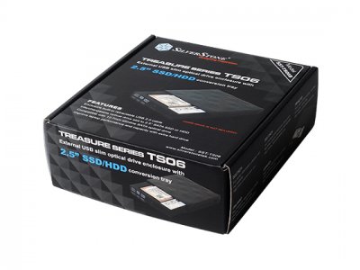 SILVERSTONE  Treasure TS06 - Adaptateur pour baie de stockage - 5,25"" Slim Line &agrave; 2,5"" - noir