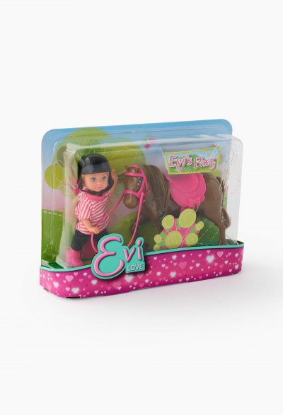 SIMBA  Assortiment Poup&eacute;e Evi + Poney - 4 Mod