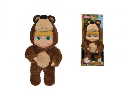 SMOBY Simba - Poup&eacute;e Masha avec d&eacute;guisement ours, 25 cm, couleur 109301064