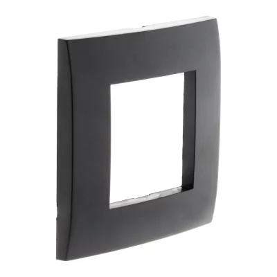 SIMPLEA  Plaque Noire mat simple avec support transparent - 