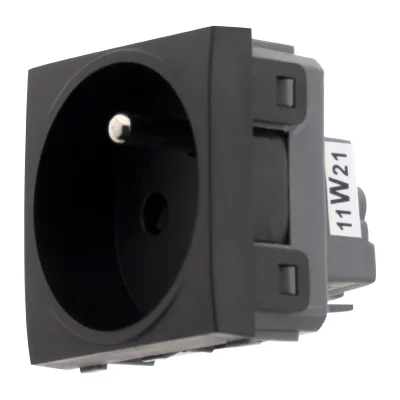 ZENITECH Simplea-Prise 2P+T connexion auto. - Moteur seul - Noir - Simplea