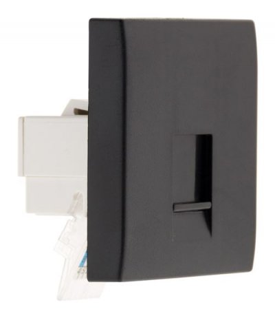 ZENITECH Simplea-Prise TEL. RJ 45 cat.5 - Moteur seul - Noir - Simplea