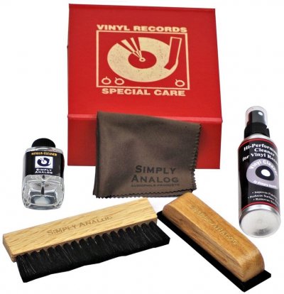 SIMPLY ANALOG  Kit de nettoyage pour vinyle - De Luxe Edition : rouge
