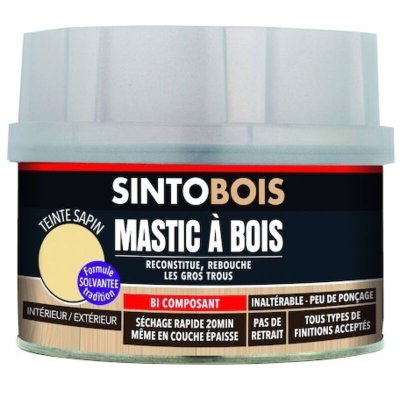 SINTO BOIS Mastic Tube durcisseur  - Sapin - Boite 170 ml - 33780