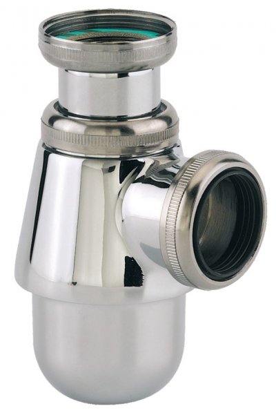 VALENTIN Siphon lavabo laiton chrom&eacute;, r&eacute;glable, 1'1/4, sortie D.32, 