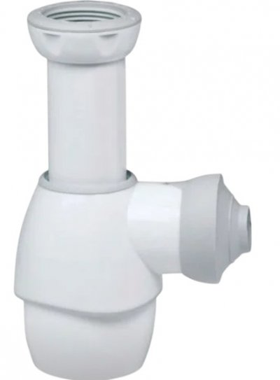 WIRQUIN Siphon universel tout en un - Blanc - Hauteur 125 < 170 mm