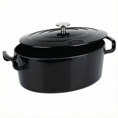 SITRAM  711088 Cocotte Ovale Fonte Rouge/Noir 6,5 L