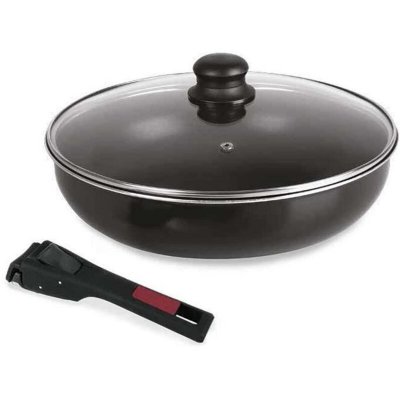 SITRAM  Sauteuse Agile - Aluminium anti-adhesif - O 28 cm - Noir - Tous feux dont induction