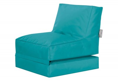 SITTING POINT  Only by Magma Mama Scuba Twist Pouf Poire Bleu p&eacute;trole