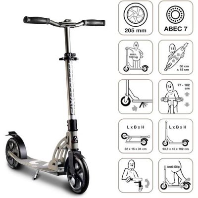 SIX DEGREES  trottinette aluminium 205 mm 