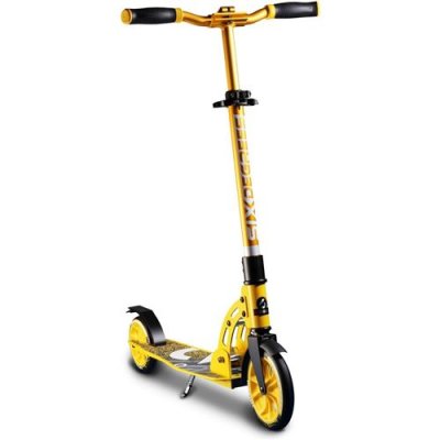  SIX DEGREES Trottinette enfant 2 roues &eacute;volutive pliable aluminium Junior 180/145 mm jaune 