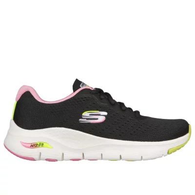 SKECHERS  Arch Fit Infinity Cool, Basket Femme, Maille Noire, 39 EU