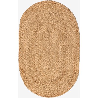 SKLUM  Paillasson Ovale Tress&eacute; en Jute Naturelle Jamis           Yute