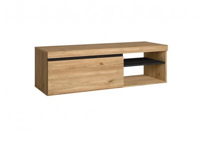 SKRAUT HOME  Meuble TV NATURALE Ch&ecirc;ne/Noir 120x40x41cm