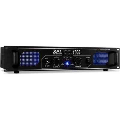 SKYTEC  SPL 1000 Amplificateur 2x 500W EQ - &Eacute;tages de sortie bicanaux