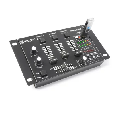 Skytec STM-3020 Mixer DJ 2/3 canaux USB MP3