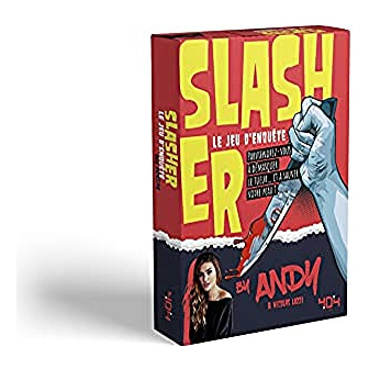 404 EDITIONS Slasher : le jeu d'enqu&ecirc;te by Andy - Jeu de soci&eacute;t&eacute; de 2 &agrave; 6 joueurs - D&egrave;s 14 ans