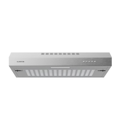 KLARSTEIN SlimVent Hotte aspirante 60 cm A + 200 m&sup3;/h Eclairage LED Mode Evacuation ou Recyclage d'air Argent
