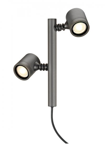 SLV  - MYRA 2 TETES anthracite GU10 max 2x4W IP44 - 233185