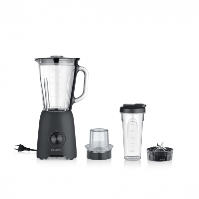 SEVERIN SM3724 Blender / Smoothie, noir, 600 W, moulin &agrave; &eacute;pices 1,5 L