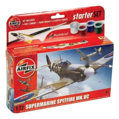 AIRFIX Small Beginners Set Supermarine Spitfire Mkvc - 1:72e -