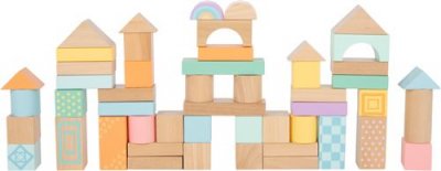 SMALL FOOT  blocs de construction junior bois 50 pi&egrave;ces 