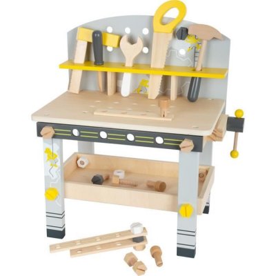 SELECTA Small Foot by Legler - Jouets en bois &Eacute;tabli de bricolage Miniwob avec outils - Jouets bricolage